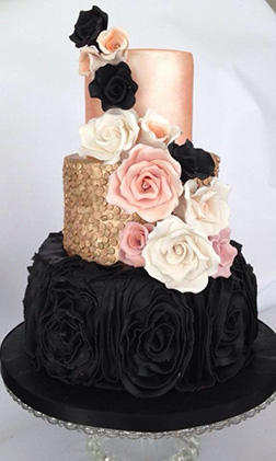 Minimalist Roses Stack Wedding Cake