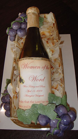 Wine Bottle Spread Cake