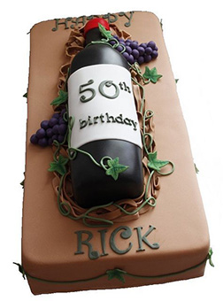 Aged Like Fine Wine Birthday Cake