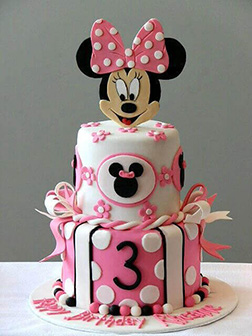Triple Stack Minnie Mouse Cake