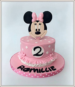 Pink Polka Dots Minnie Mouse Cake