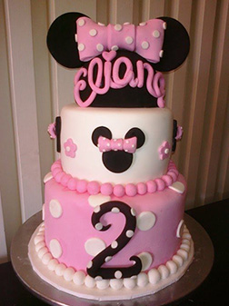 Minnie Mouse Bow and Ears Cake
