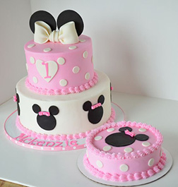 Elegant Minnie Mouse Minimalist Cake