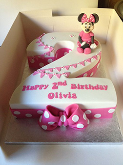 Minnie Mouse Age Announcement Cake