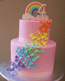 Over the Rainbow Butterfly Cake