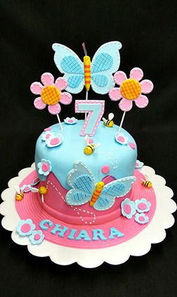 Cute and Colorful Butterfly Cake