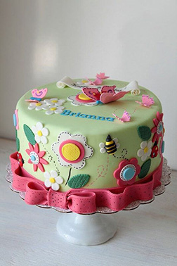 Floral Spring Butterfly Cake