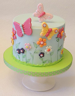 Springtime Butterfly Cake