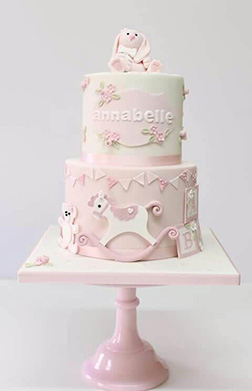 Snuggle Bunny Baby Cake