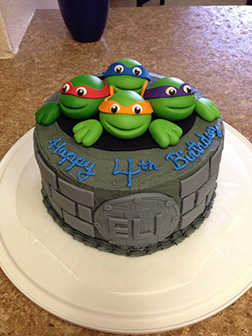 TMNT Out of the Sewers Birthday Cake