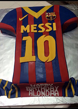 Messi Nike Jersey Cake