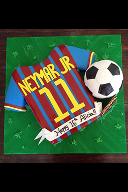 Neymar Jr. Jersey and Ball Cake
