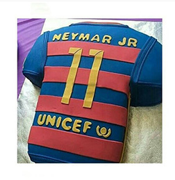 Neymar Jr Unicef Authentic Jersey Cake