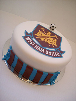 West Ham United Stripe Cake