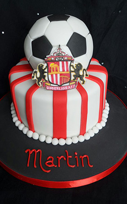 Sunderland Football Stripe Cake