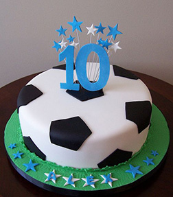 Football/Soccer Ball Cylinder Cake