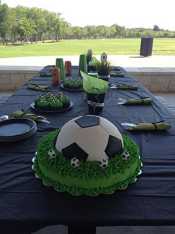 Football/Soccer Ball Grass Stains Cake