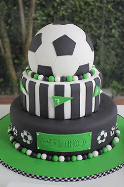 Football/Soccer Ball Tiered Cake