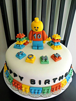 Lego Bright and Vibrant Birthday cake