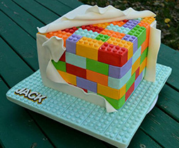 Lego Under Wraps Birthday Cake