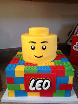 Lego Box Tiered Birthday Cake