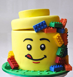 Lego Head Cake