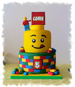 Lego Mega Head Stack Cake