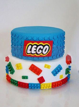 Classic Lego Tiered Cake