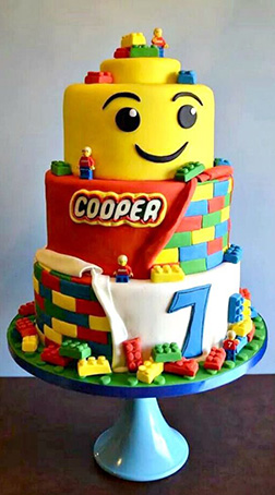 Triple Stack Lego Birthday Cake