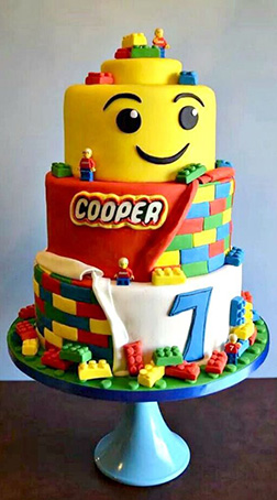 Triple Stack Lego Birthday Cake