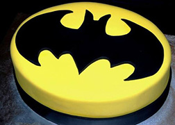 Classic Batman Symbol Cake