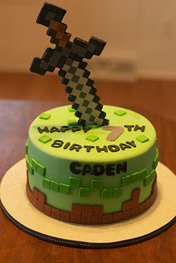 Minecraft Diamond Sword Cake