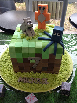 Minecraft Animal Friends Block Cake
