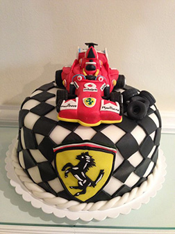 Ferrari F1 on Top Cake