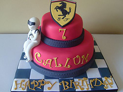 3D Ferrari Race Car Driver Cake