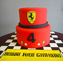 Ferrari Tire Tracks Tiered Cake