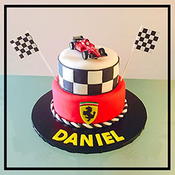 Tiered Ferrari F1 Cake 3