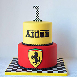 Ferrari Logo Tiered Cake