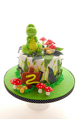 Playful T-Rex Cake