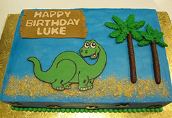 Simple Dinosaur Art Cake