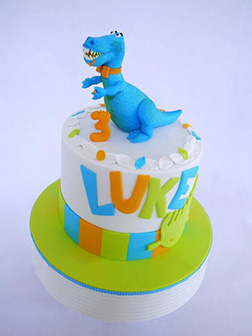 Blue Dinosaur Cake