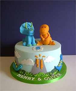 Dino Buddies Double Celebration Cake