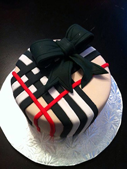 Black Bow Burberry Cake