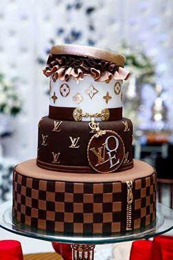 Louis Vuitton Stacked Giftbox Cake