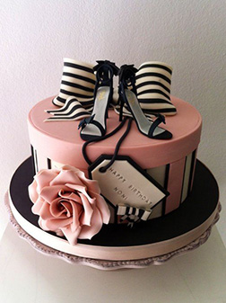 Pink Birthday Giftbox Cake