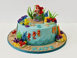 Ariel & Flounder On The Reef Cake