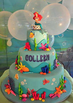 Ariel On Top Tiered Cake 2