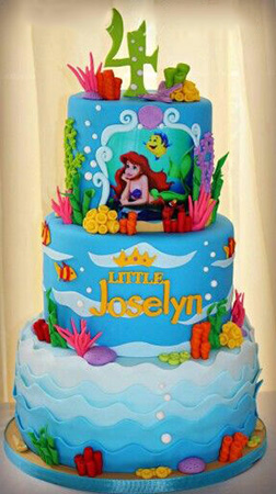 Dreaming Ariel Tiered Cake 2