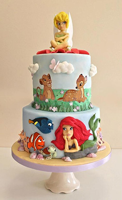 Disney Montage Tiered Cake