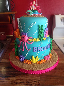 Ariel On Top Tiered Cake